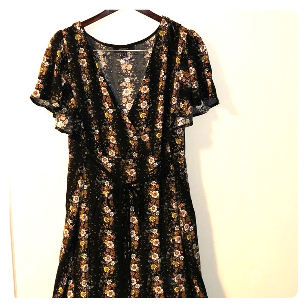 Forever 21+ flutter sleeve midi length dress.